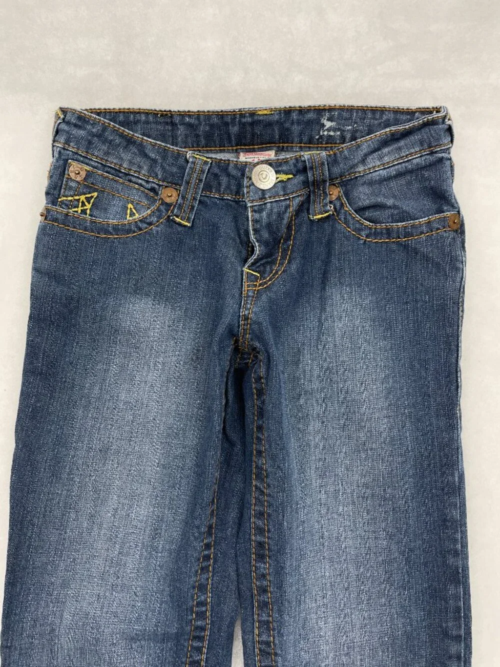 True Religion Joey Big T Flare Leg Blue Jeans USA Made Vintage 28 Women's 28x31 - Picture 4 of 13